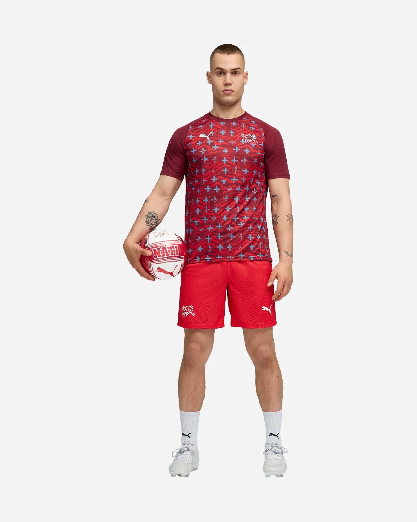 ABBIGLIAMENTO CALCIO UFFICIALE PUMA PREMATCH SVIZZERA 26 M - Image 5
