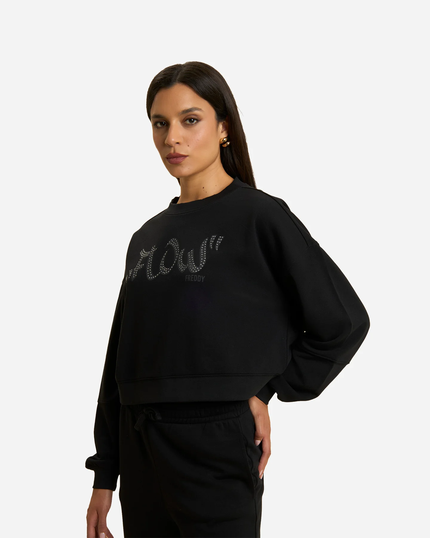 FELPA FREDDY ROUND LOGO BORCHIE W - Image 3