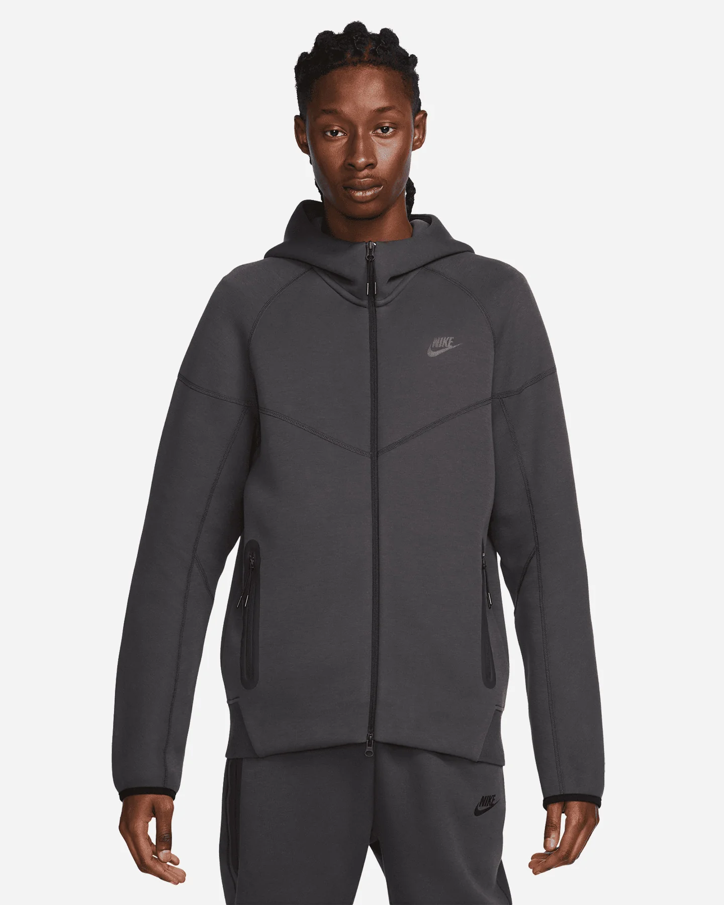FELPA NIKE TECH FLEECE HO FZ WR FW 24 GRIGIO - Image 100
