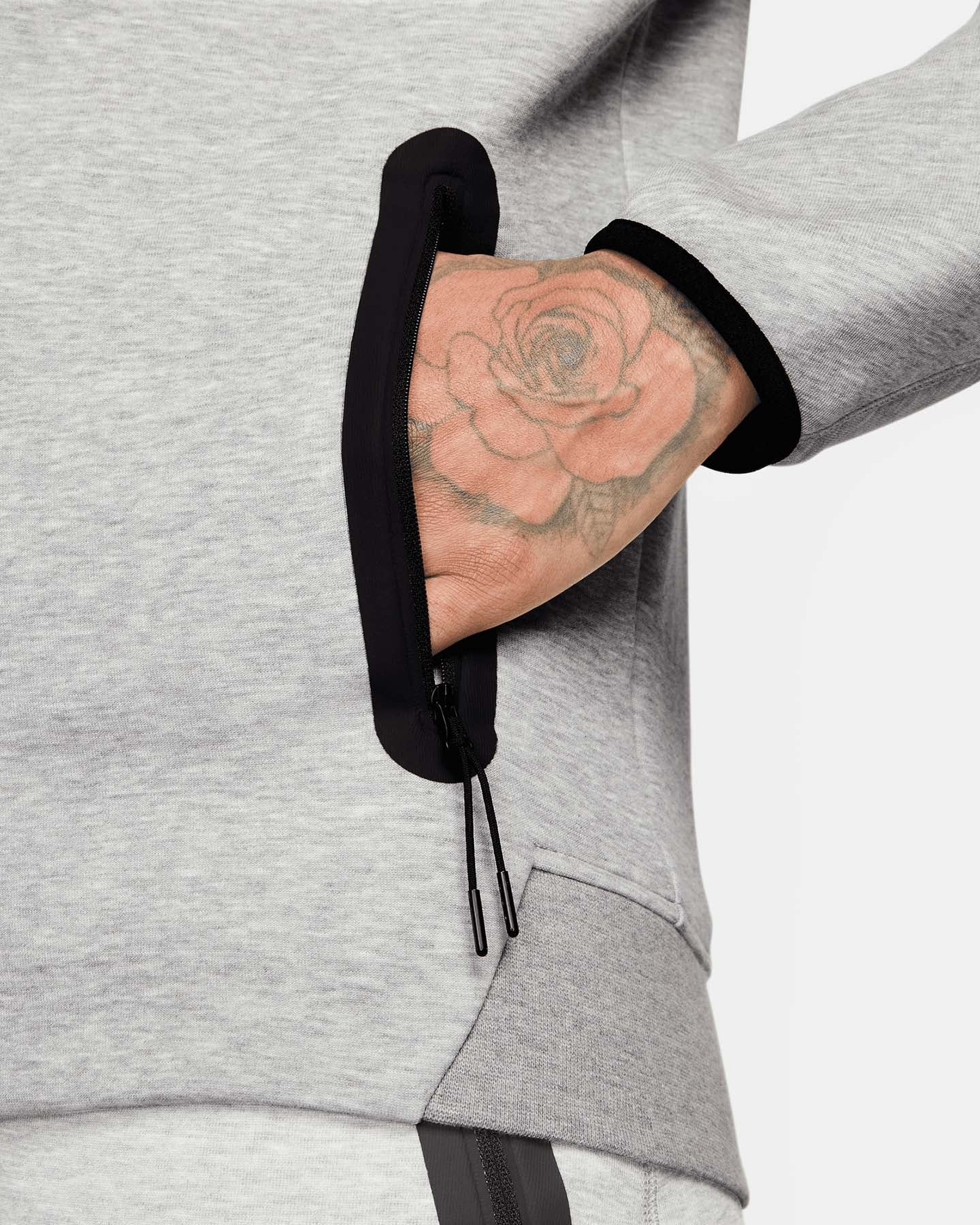 FELPA NIKE TECH FLEECE HO FZ WR FW 24 GRIGIO - Image 11