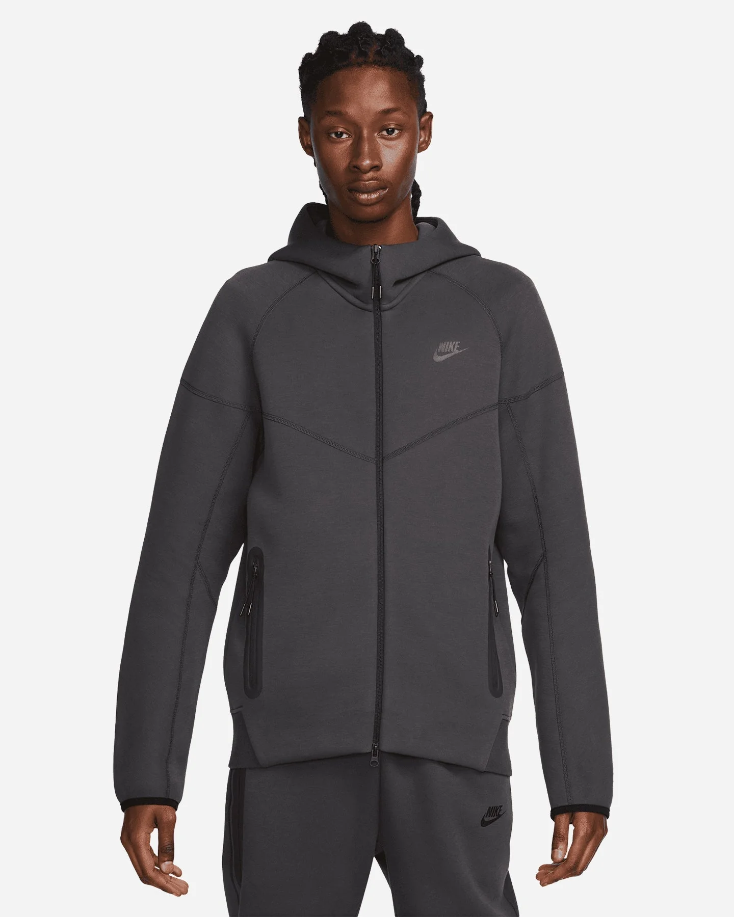 FELPA NIKE TECH FLEECE HO FZ WR FW 24 GRIGIO - Image 22