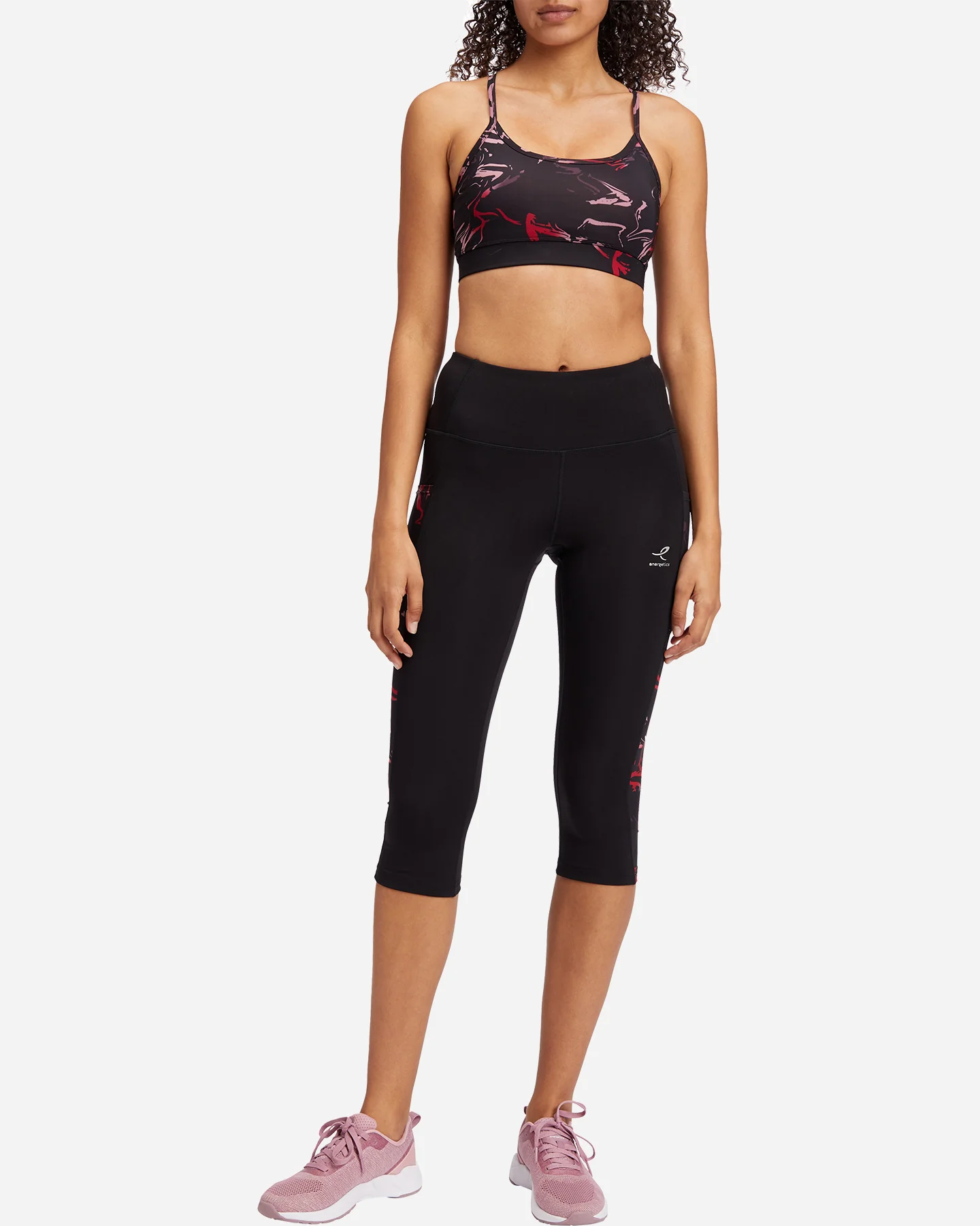LEGGINGS ENERGETICS KAYLA 3/4 W NERO AOP ROSSO - Image 234