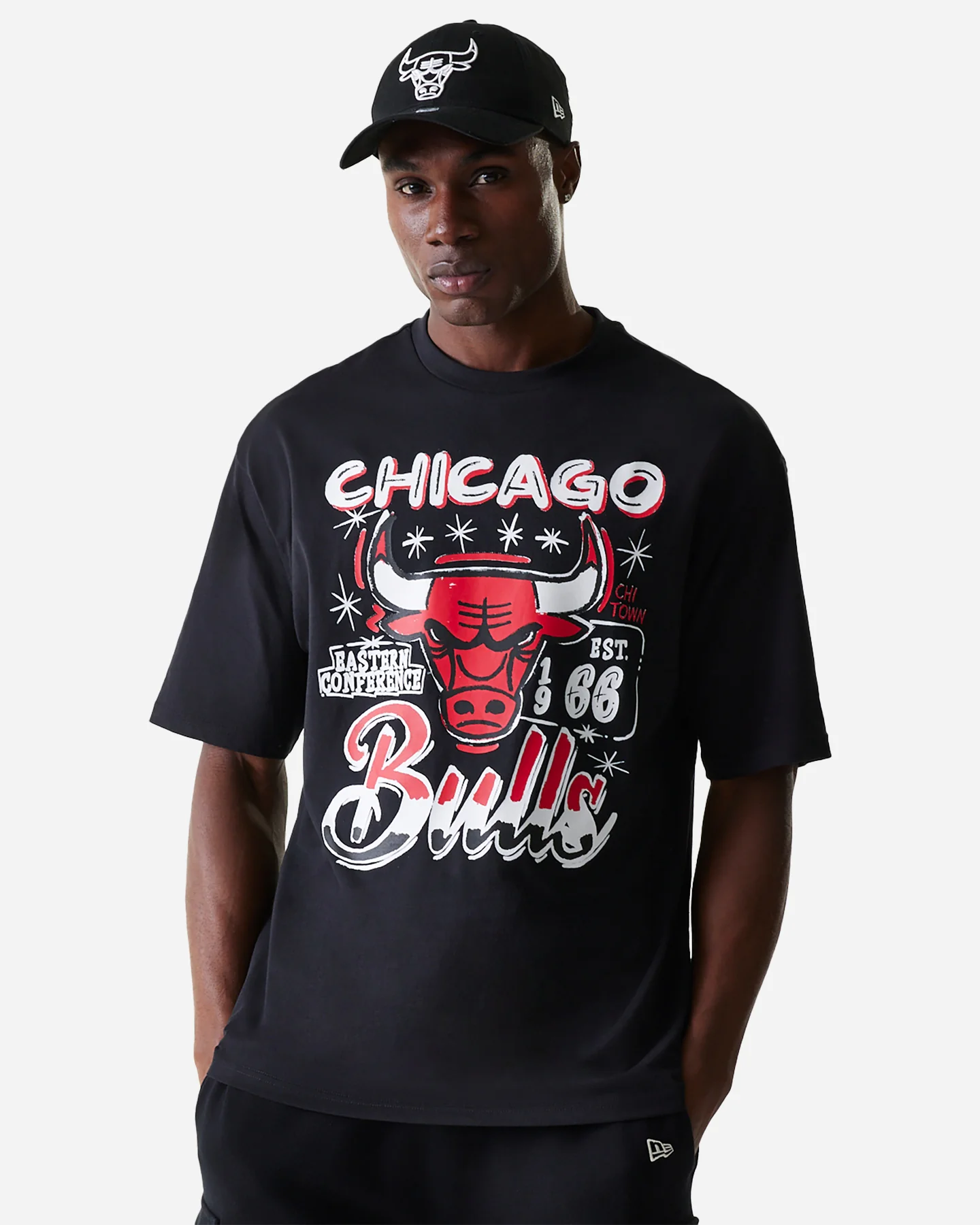 MAGLIA BASKET NEW ERA GRAPHIC CHICAGO BULLS M