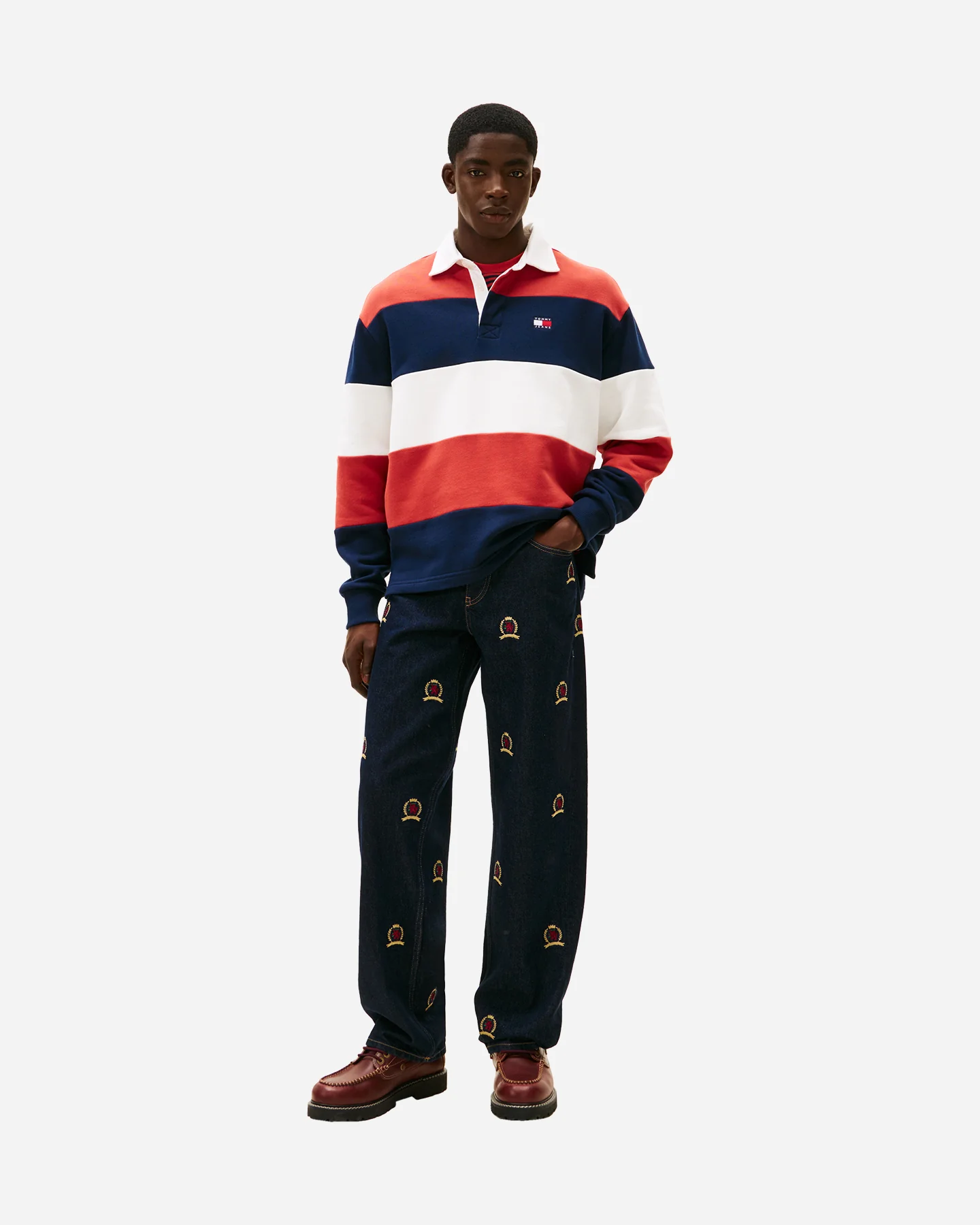 POLO TOMMY HILFIGER RUGBY STRIPE M - Image 3