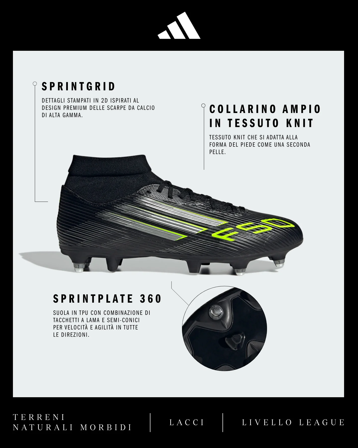 SCARPE CALCIO ADIDAS F50 LEAGUE MID SG M - Image 2