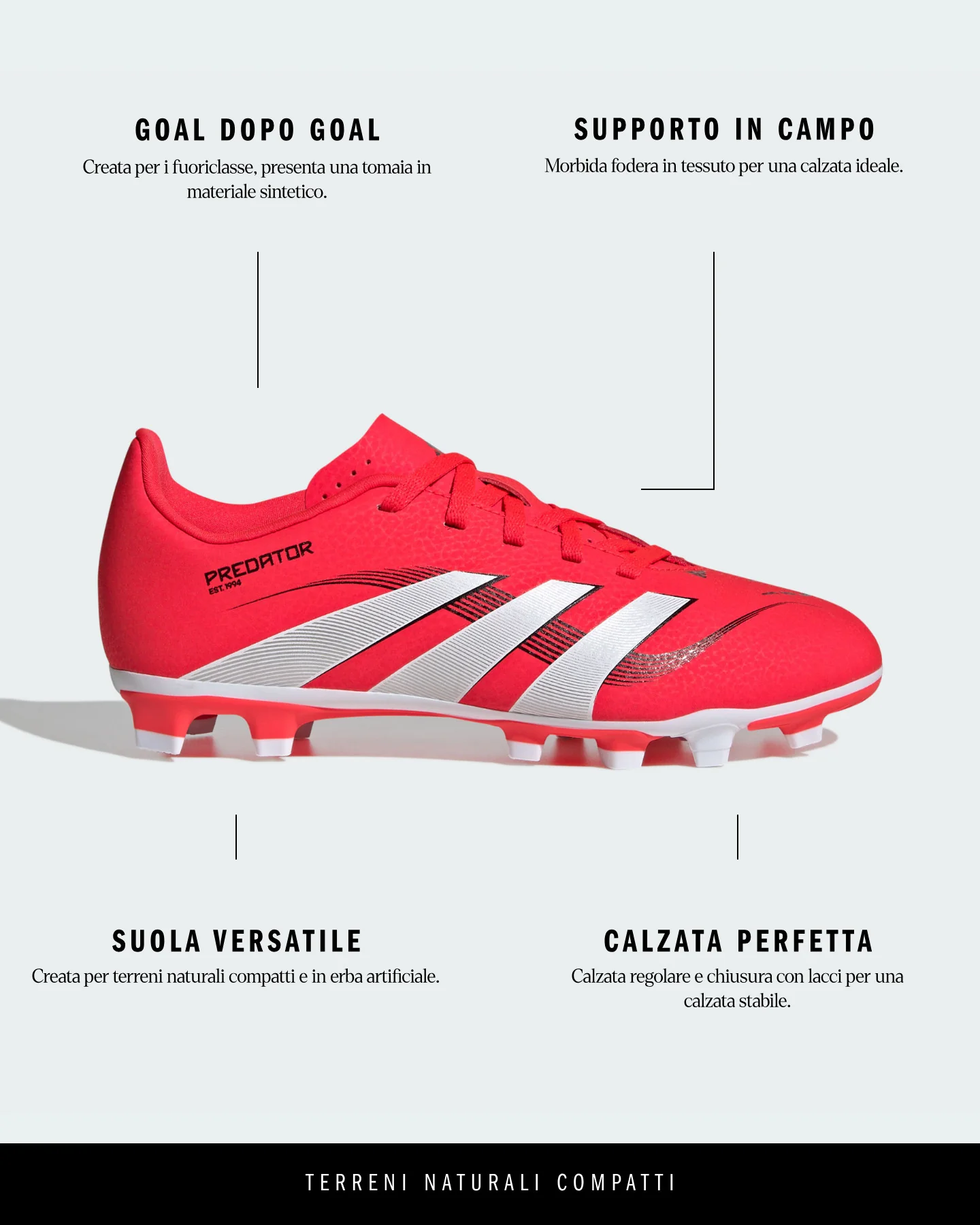SCARPE CALCIO ADIDAS PREDATOR CLUB FG-MG JR - Image 6
