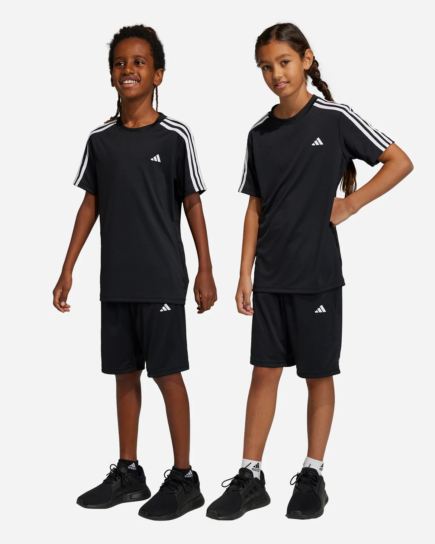 SET ADDIAS BOY POLY TEE+SHORT BLACK - Image 132