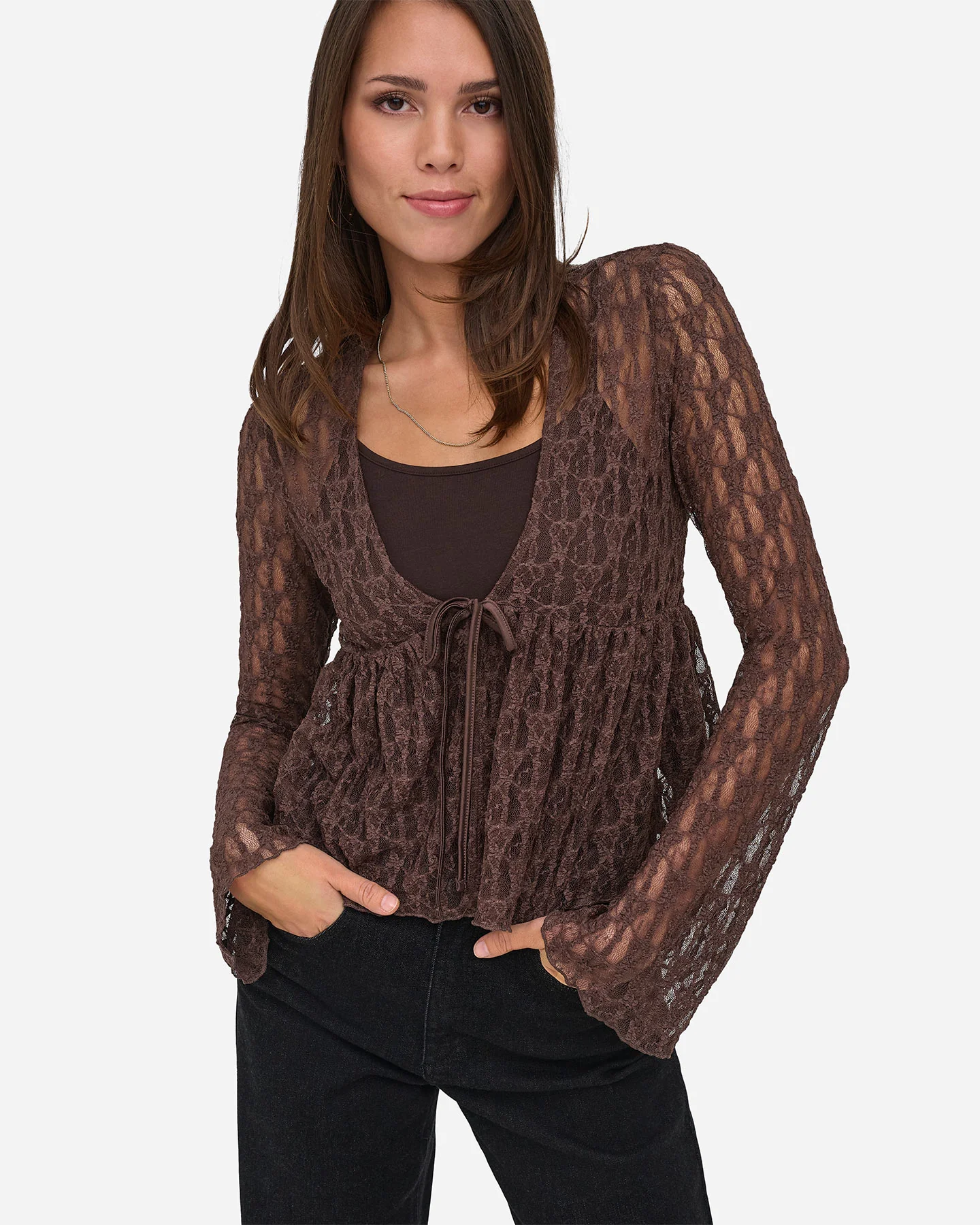 T SHIRT ONLY LAYA EFFETTO PIZZO W - Image 6