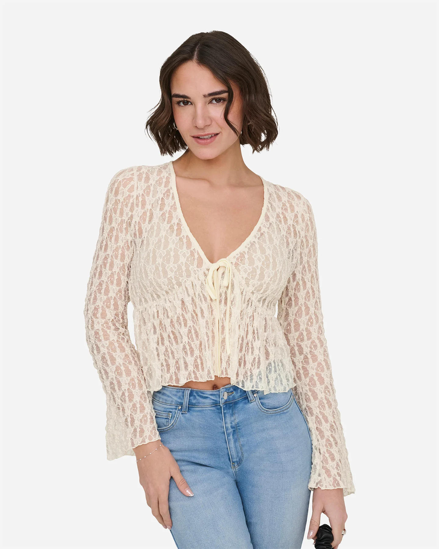 T SHIRT ONLY LAYA EFFETTO PIZZO W - Image 9