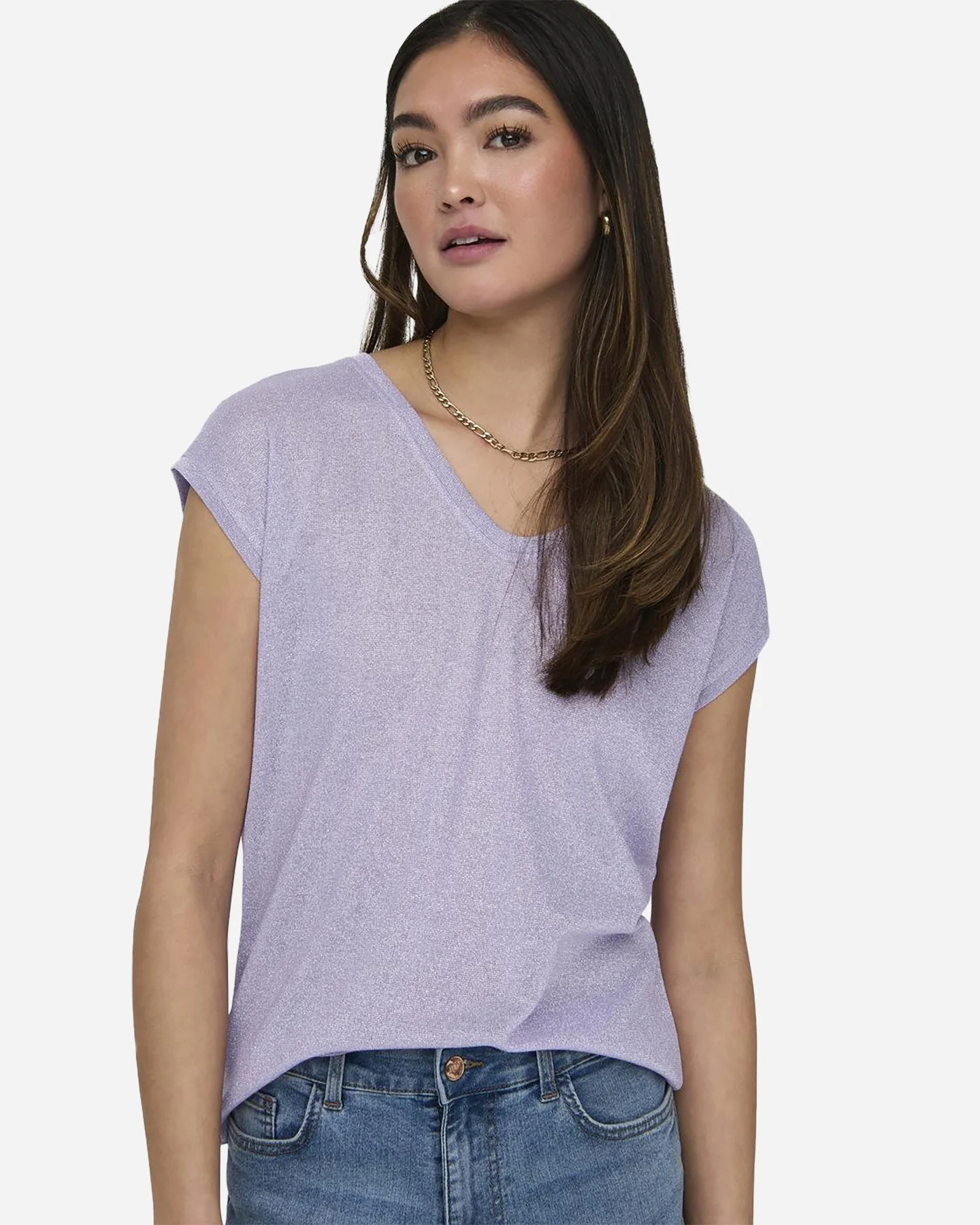T.SHIRT ONLY W SILVERY MC LUREX LILLA - Image 33