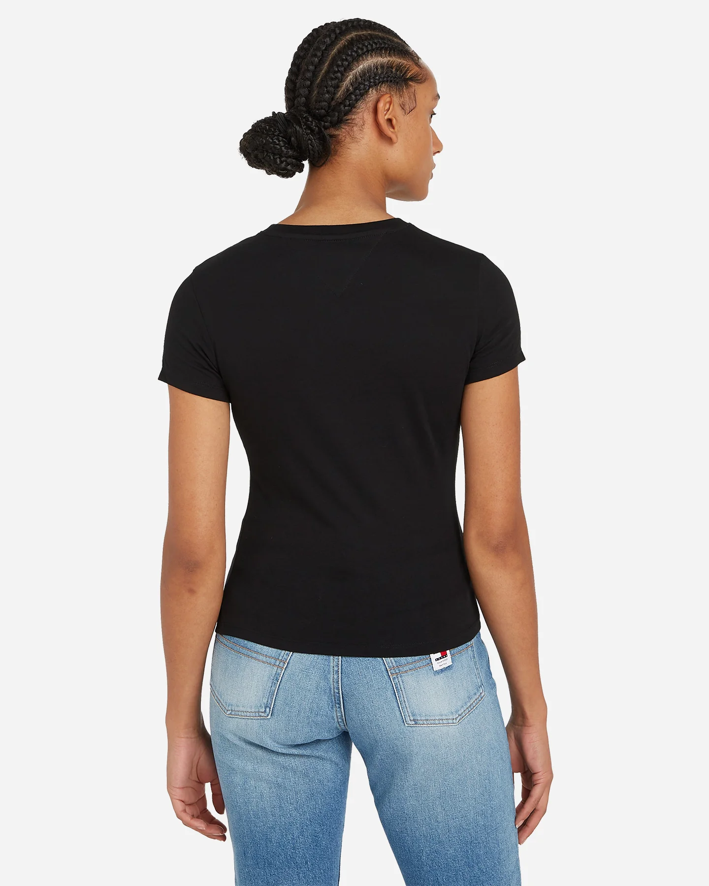 T-SHIRT TOMMY J.W SLIM ESSENTIAL LOGO NERO - Image 4